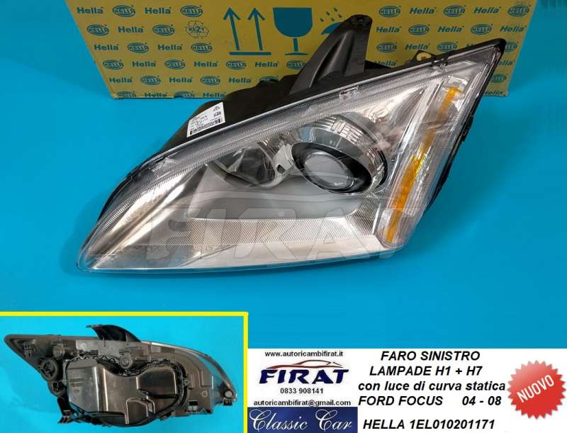 FARO FORD FOCUS 04 - 08 H1+H7 L/C/S SX (1EL010201171)